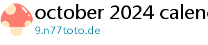 october 2024 calendar